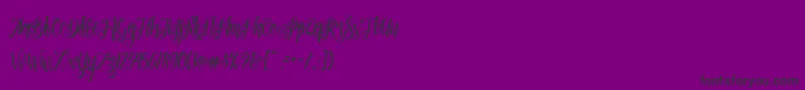 Patronia Script-Schriftart – Schwarze Schriften auf violettem Hintergrund