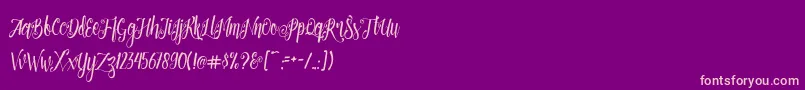 Patronia Script Font – Pink Fonts on Purple Background