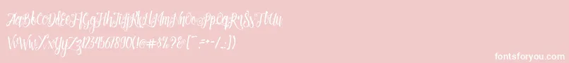 Patronia Script-Schriftart – Weiße Schriften auf rosa Hintergrund