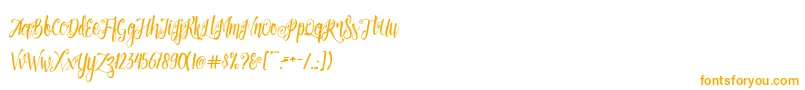 Patronia Script-Schriftart – Orangefarbene Schriften