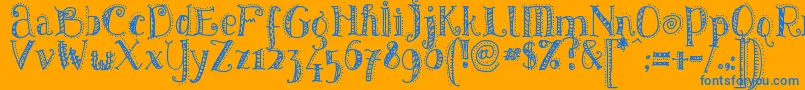 PATTD    Font – Blue Fonts on Orange Background