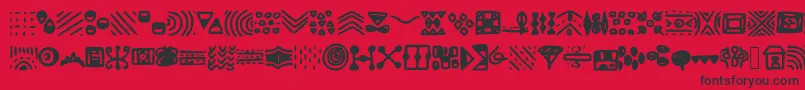 fuente Patterns – Fuentes Negras Sobre Fondo Rojo