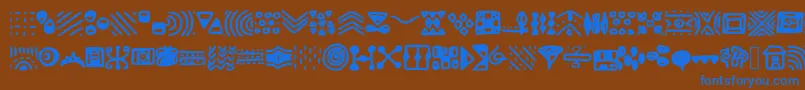 Подробнее о шрифте Patterns Шрифт Patterns – синие шрифты на коричневом фоне