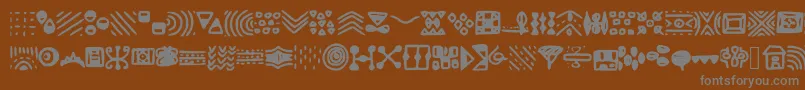 Patterns Font – Gray Fonts on Brown Background