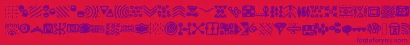 フォントPatterns – 赤い背景に紫のフォント