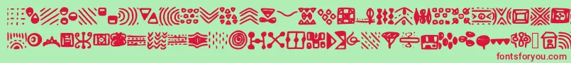 Подробнее о шрифте Patterns Шрифт Patterns – красные шрифты на зелёном фоне
