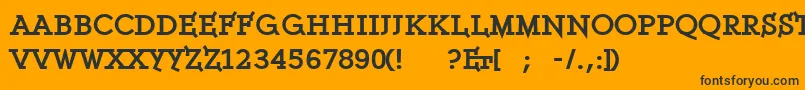 Шрифт Ethserifblackethon – чёрные шрифты на оранжевом фоне