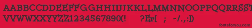 Шрифт Ethserifblackethon – чёрные шрифты на красном фоне