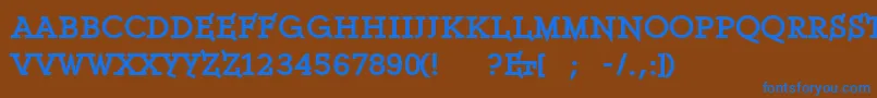 フォントEthserifblackethon – 茶色の背景に青い文字