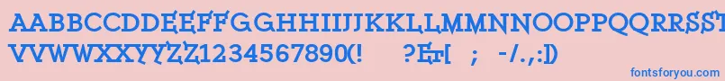 Ethserifblackethon Font – Blue Fonts on Pink Background