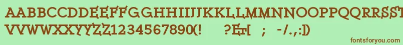 Czcionka Ethserifblackethon – brązowe czcionki na zielonym tle