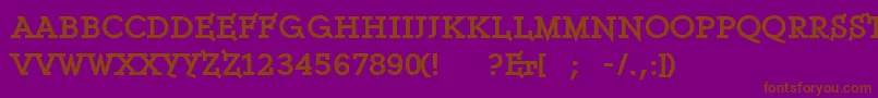 Ethserifblackethon Font – Brown Fonts on Purple Background