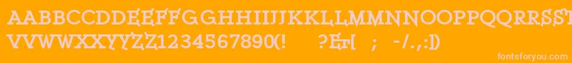 Шрифт Ethserifblackethon – розовые шрифты на оранжевом фоне