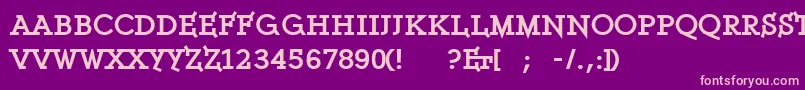 Ethserifblackethon Font – Pink Fonts on Purple Background