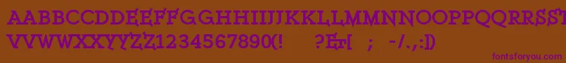 Ethserifblackethon Font – Purple Fonts on Brown Background