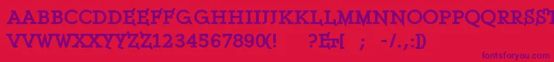 Ethserifblackethon Font – Purple Fonts on Red Background