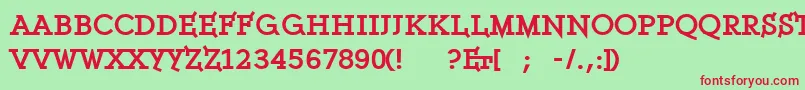 Шрифт Ethserifblackethon – красные шрифты на зелёном фоне