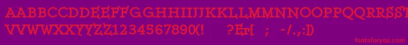 Ethserifblackethon Font – Red Fonts on Purple Background