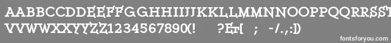 Шрифт Ethserifblackethon – белые шрифты на сером фоне