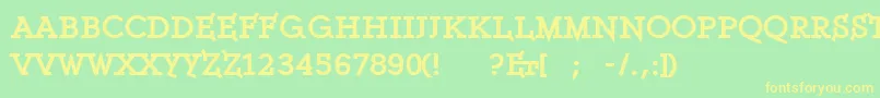 Ethserifblackethon Font – Yellow Fonts on Green Background