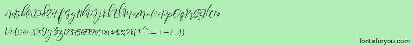 Paula Eva Font – Black Fonts on Green Background