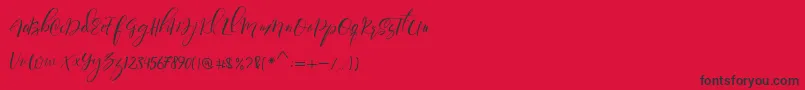 Paula Eva Font – Black Fonts on Red Background