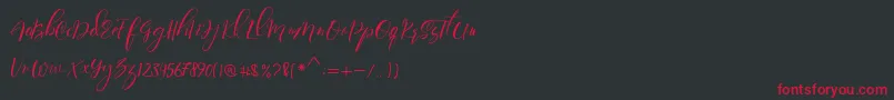 Paula Eva Font – Red Fonts on Black Background