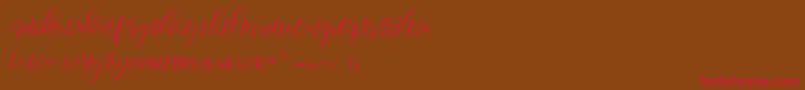 Paula Eva Font – Red Fonts on Brown Background