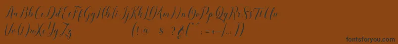 pauline script Font – Black Fonts on Brown Background
