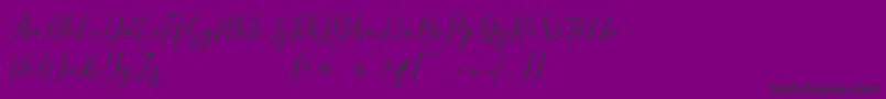 pauline script Font – Black Fonts on Purple Background