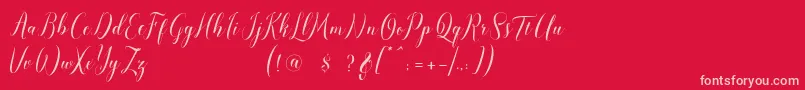 Fonte pauline script – fontes rosa em um fundo vermelho