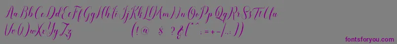 pauline script Font – Purple Fonts on Gray Background