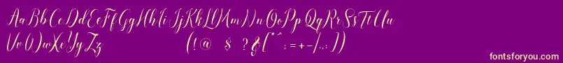 fuente pauline script – Fuentes Amarillas Sobre Fondo Morado