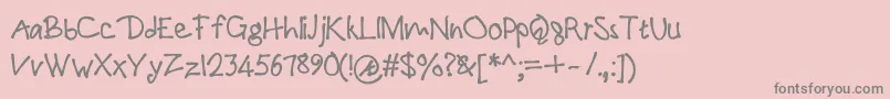 PaulMaul b Font – Gray Fonts on Pink Background