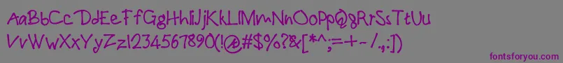 PaulMaul b Font – Purple Fonts on Gray Background