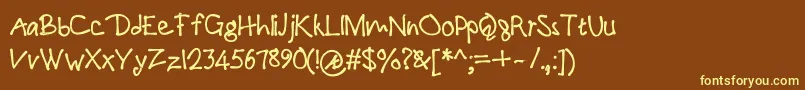 PaulMaul b Font – Yellow Fonts on Brown Background