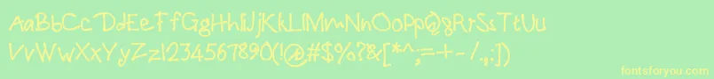 PaulMaul b Font – Yellow Fonts on Green Background
