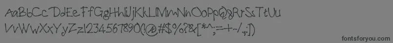 フォントPaulMaul – 黒い文字の灰色の背景