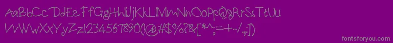 PaulMaul Font – Gray Fonts on Purple Background