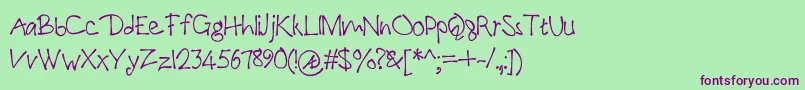PaulMaul Font – Purple Fonts on Green Background