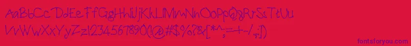 PaulMaul Font – Purple Fonts on Red Background