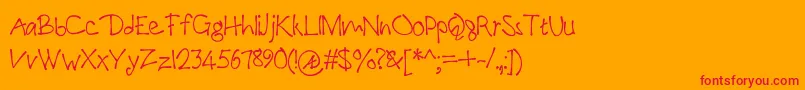 PaulMaul Font – Red Fonts on Orange Background