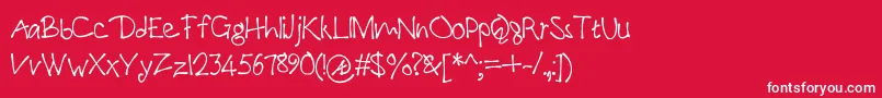 PaulMaul Font – White Fonts on Red Background
