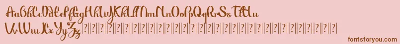 Paulo Pacito   Font – Brown Fonts on Pink Background