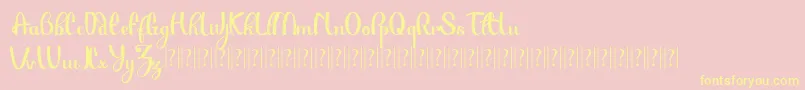 Paulo Pacito  -Schriftart – Gelbe Schriften auf rosa Hintergrund