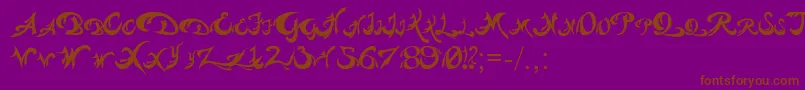 Pauls Weight Font – Brown Fonts on Purple Background