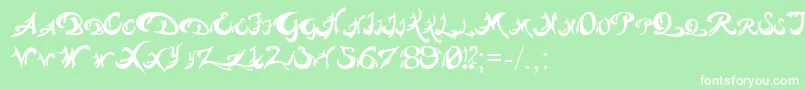 Pauls Weight Font – White Fonts on Green Background
