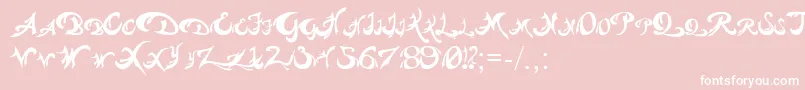 Pauls Weight Font – White Fonts on Pink Background