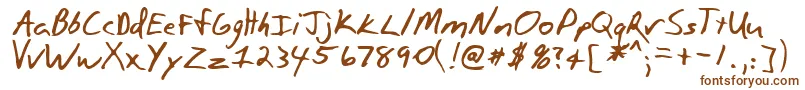 PAULSON -fontti – ruskeat fontit valkoisella taustalla