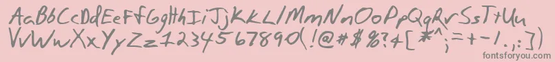 PAULSON  Font – Gray Fonts on Pink Background